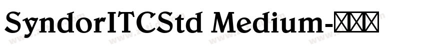 SyndorITCStd Medium字体转换